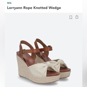 Mia Lorryann Rope Knotted Wedge, size 9